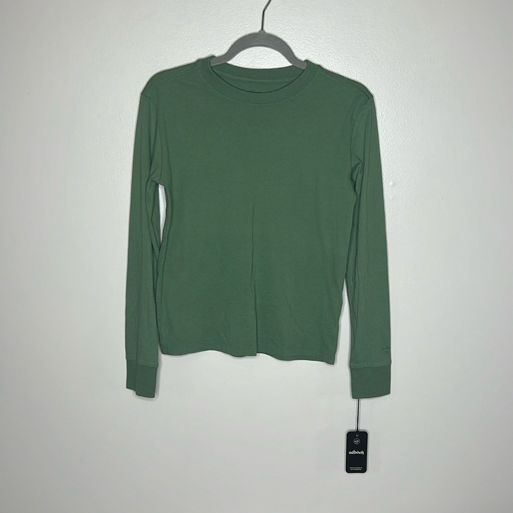 NWT allbirds Cotton Long Sleeve Tee Hazy Cargo - NWT - Picture 2 of 10